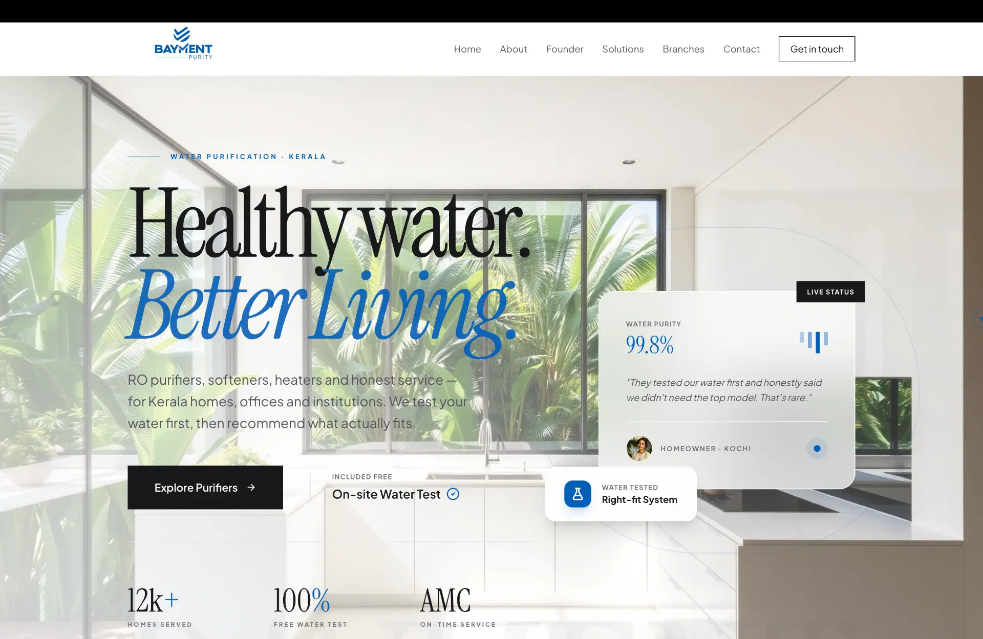 Bayment Purity website preview